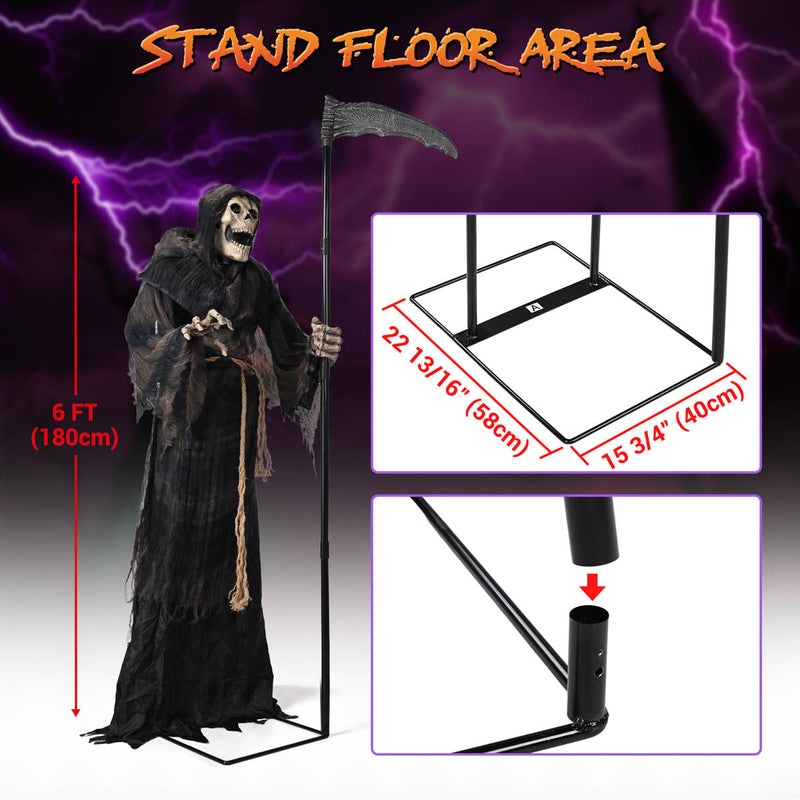 Yescom 6ft Grim Reaper Halloween Decoration Haunted House Props