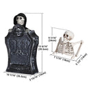 Yescom Tombstone with Groundbreaker Skeleton Halloween Animatronic
