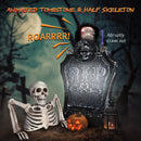 Yescom Tombstone with Groundbreaker Skeleton Halloween Animatronic