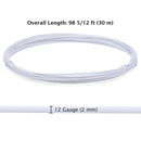 Yescom 2mm Craft Wire 12 Gauge 100ft in Black,White,Green Options