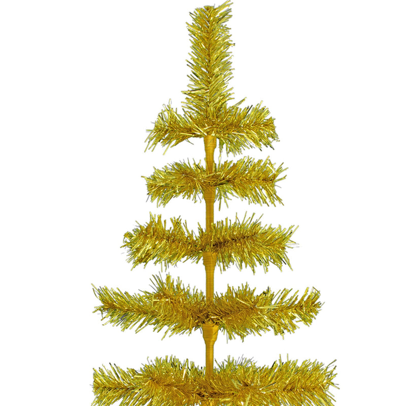 Gold Tinsel Christmas Tree