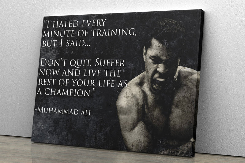 Muhammad Ali Poster Boxing Quote Hand Made Posters Canvas Print Wall Art Home Decor