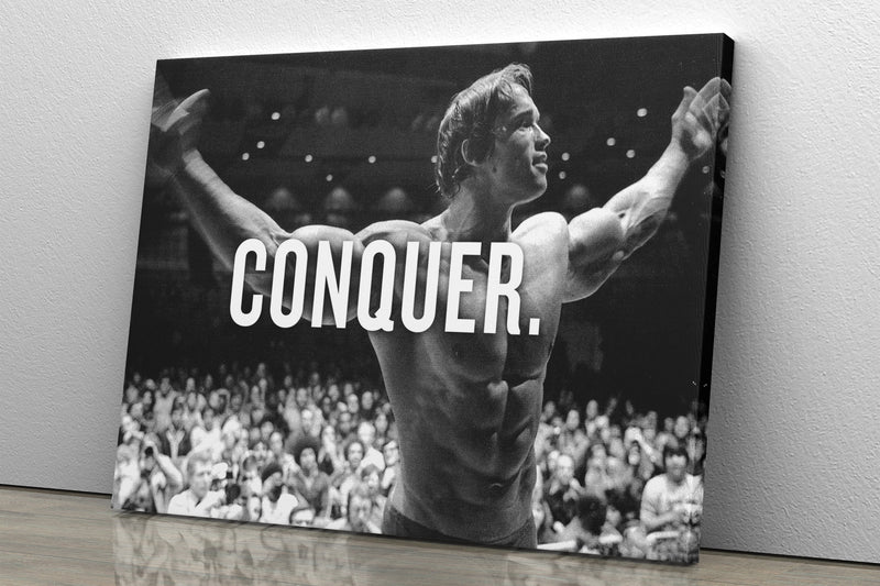 Arnold Schwarzenegger Poster Black and White Bodybuilding Hand Made Posters Man Cave Gift Canvas Print Wall Art Home Decor