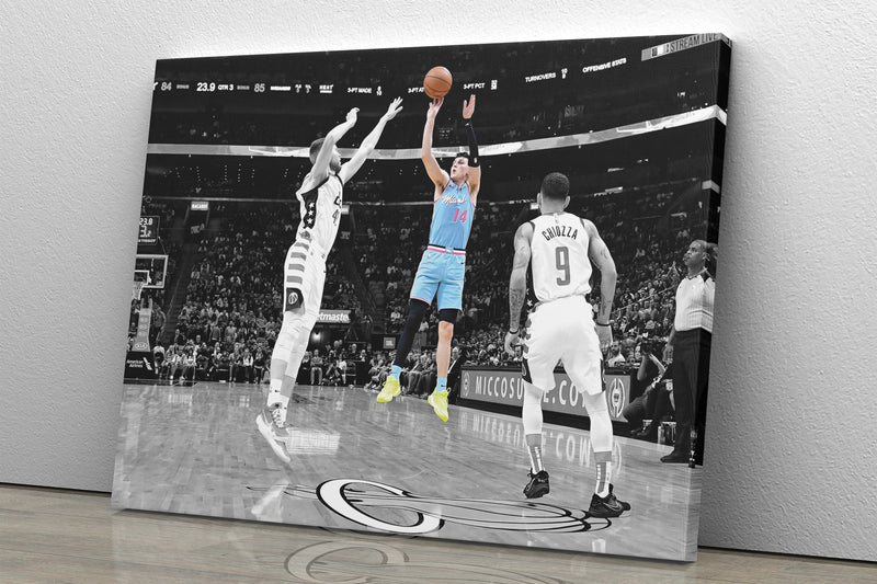 Tyler Herro Clutch vs Wizards Poster Miami Heat Basketball Hand Made Posters Canvas Print Kids Wall Art Home Man Cave Gift Decor