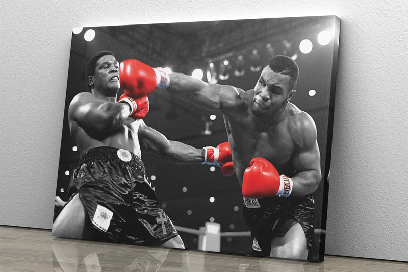 Mike Tyson vs Trevor Berbick Poster  Boxing Hand Made Posters Canvas Print Wall Art Man Cave Gift Home Decor