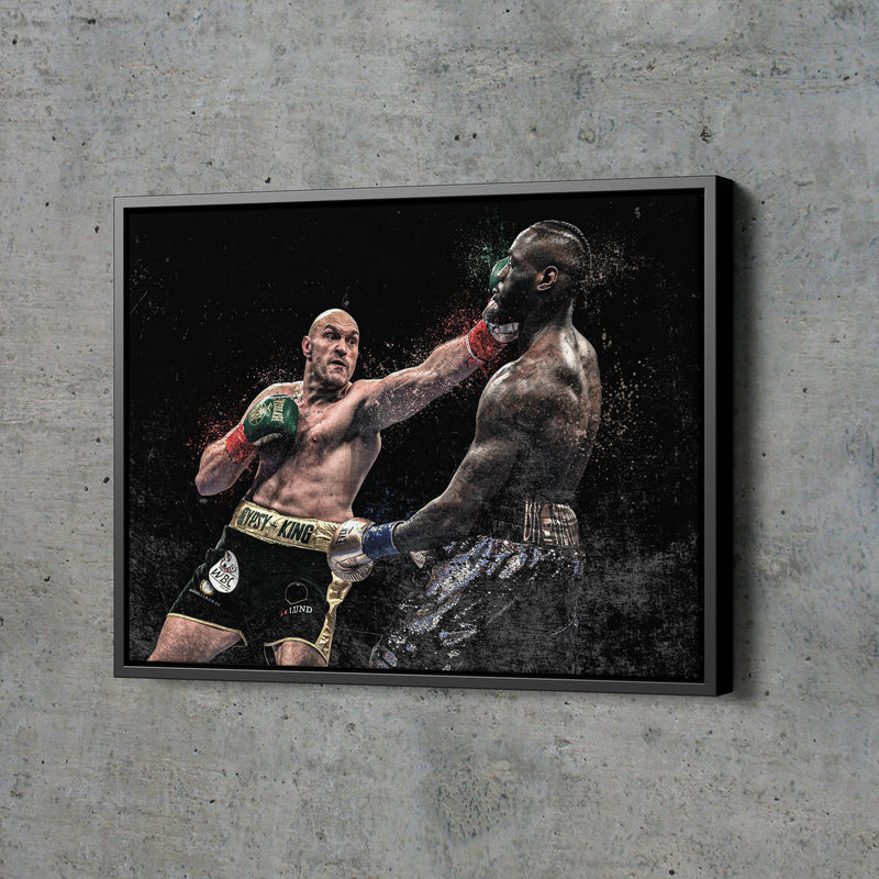 Tyson Fury Deontay Wilder Poster Boxing Hand Made Posters Canvas Print Wall Art Home Man Cave Gift Decor