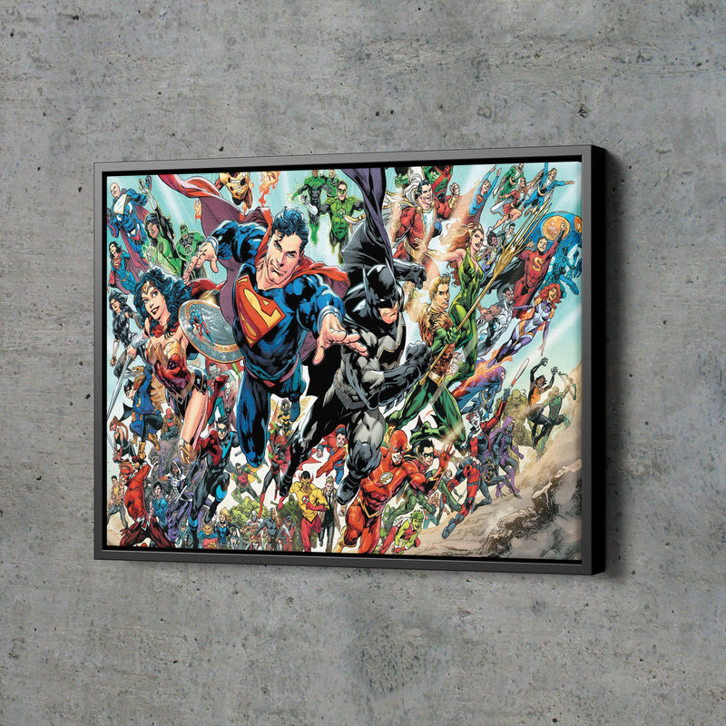 DC Superheroes  Universe Poster Comics Hand Made Posters Canvas Print Kids Gift Wall Art  Home Decor