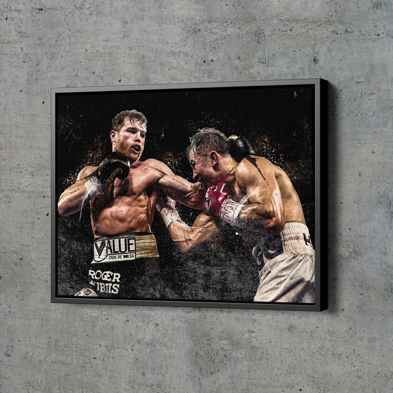 Canelo Álvarez VS Gennady Golovkin Poster Boxing Painting Hand Made Posters Canvas Print Wall Art Home Man Cave Gift Decor