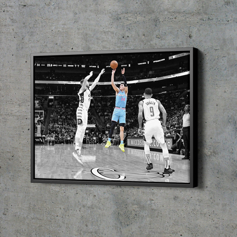 Tyler Herro Clutch vs Wizards Poster Miami Heat Basketball Hand Made Posters Canvas Print Kids Wall Art Home Man Cave Gift Decor