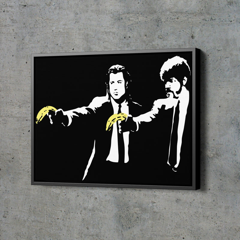 Pulp Fiction holding banana Poster Movie Illustration Hand Made Posters Canvas Print Wall Art Home Decor