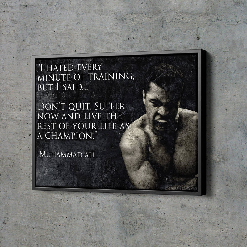 Muhammad Ali Poster Boxing Quote Hand Made Posters Canvas Print Wall Art Home Decor