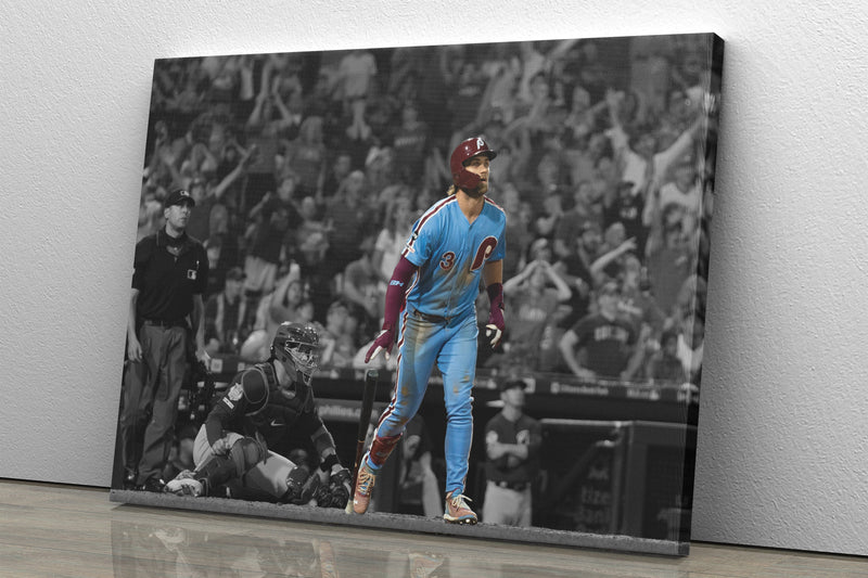 Bryce Harper walk-off Grand Slam Poster Philadelphia Phillies Baseball Hand Made Posters Canvas Print Wall Kids Art Man Cave Gift Home Decor