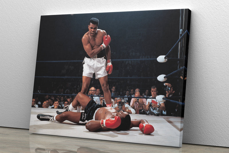 Muhammad Ali vs Sonny Liston Poster Phantom punch Hand Made Posters Canvas Print Wall Art Home Decor