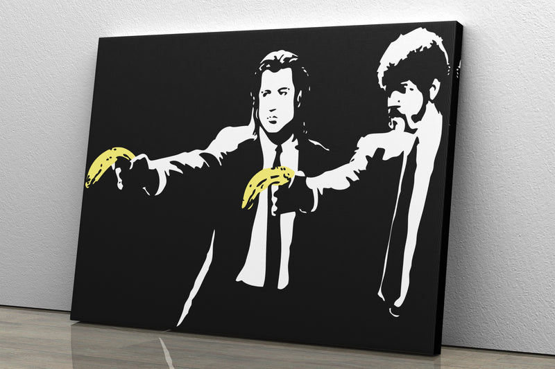 Pulp Fiction holding banana Poster Movie Illustration Hand Made Posters Canvas Print Wall Art Home Decor