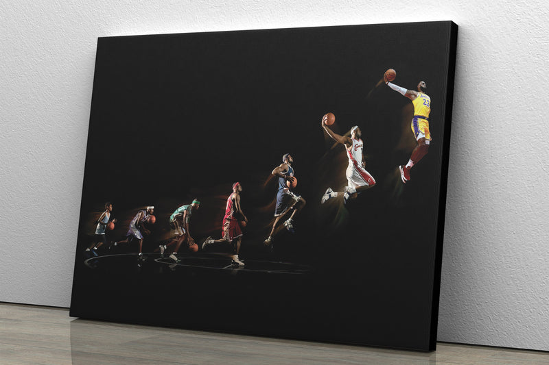 LeBron James Evolution Poster Los Angeles Lakers Basketball Hand Made Posters Canvas Print Kids Wall Art Man Cave Gift Home Decor