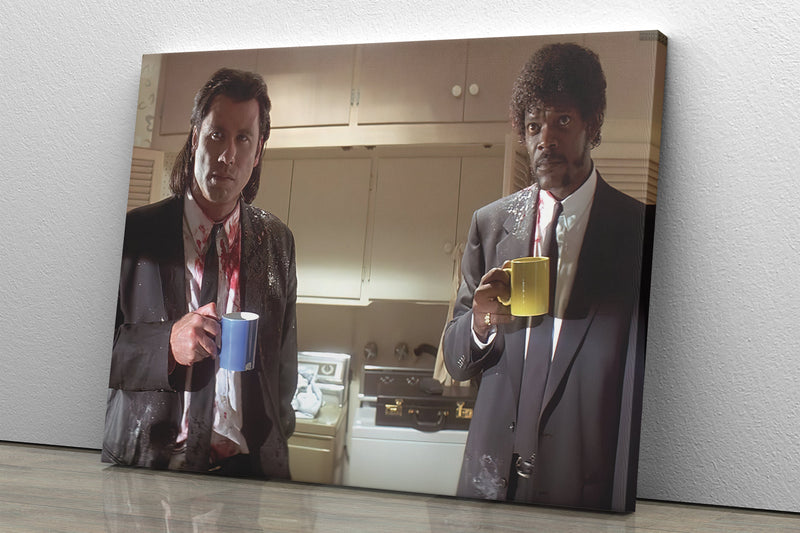 Pulp Fiction Coffee Break Poster Gangsta Movie Hand Made Posters Canvas Print Wall Art Home Decor