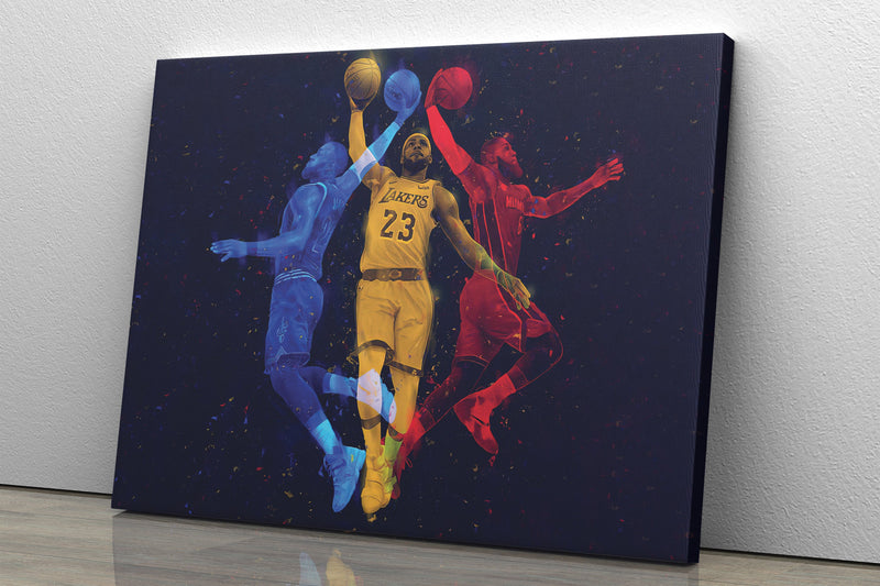 Lebron James Poster Lakers Cavaliers Heat Basketball Hand Made Poster Canvas Print Wall Art Home Decor