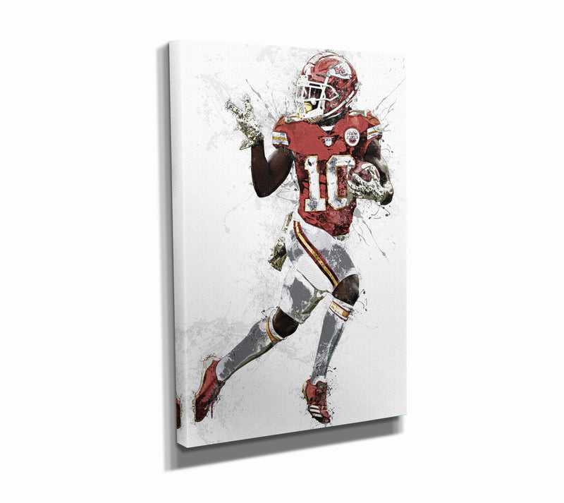 Tyreek Hill Art Poster Kansas City Chiefs Football Hand Made Posters Canvas Print Wall Art Man Cave Gift Home Kids Decor