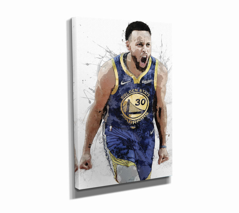 Stephen Curry Art Poster Golden State Warriors Basketball Hand Made Posters Canvas Print Kids Wall Art Home Man Cave Gift Decor