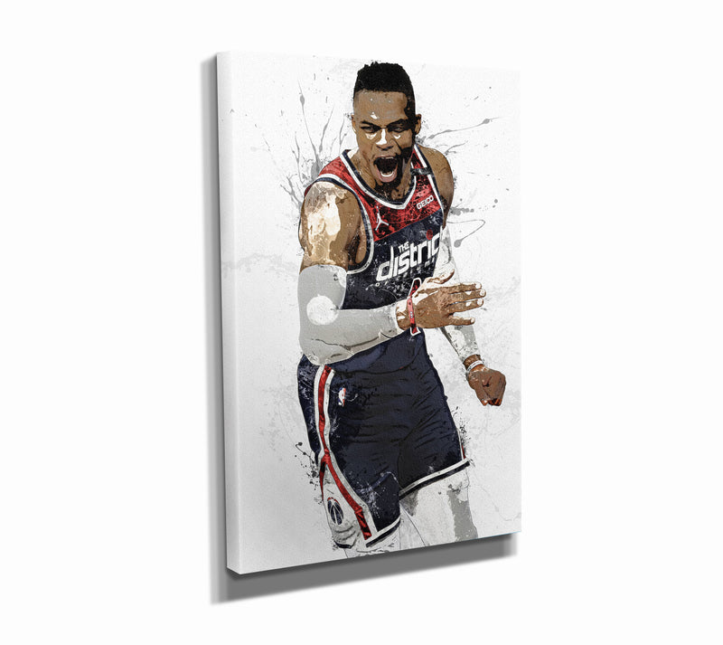 Russell Westbrook Poster Washington Wizards Basketball Painting Hand Made Posters Canvas Print Kids Wall Art Man Cave Gift Home Decor