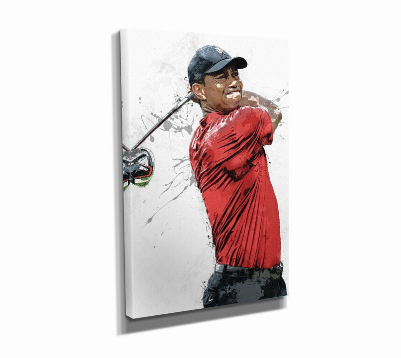 Tiger Woods Poster Masters 2019 Golf Painting Hand Made Posters Canvas Print Kids Wall Art Man Cave Gift Home Decor