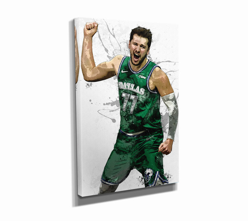 Luka Doncic Art Poster Dallas Mavericks Basketball Hand Made Posters Canvas Print Kids Wall Art Man Cave Gift Home Decor