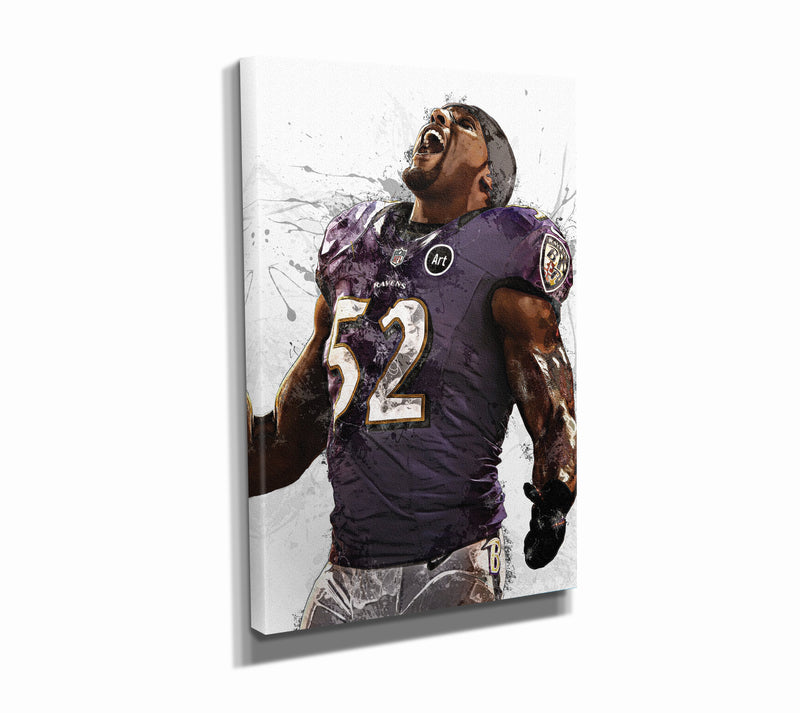 Ray Lewis Art Poster Baltimore Ravens Football Hand Made Posters Canvas Print Kids Wall Art Man Cave Gift Home Decor