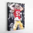 Nick Bosa Canvas Art – 49ers NFL Celebration Wall Decor