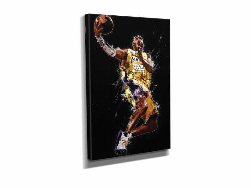 Kobe Bryant Dunk Poster Los Angeles Lakers Basketball Painting Hand Made Posters Canvas Print Kids Wall Art Man Cave Gift Home Decor