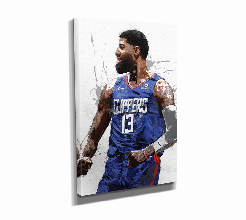 Paul George Poster Los Angeles Clippers Basketball Painting Hand Made Posters Canvas Print Kids Wall Art Man Cave Gift Home Decor