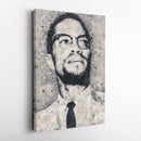 Malcolm X Canvas Art – Civil Rights Geometric Wall Decor