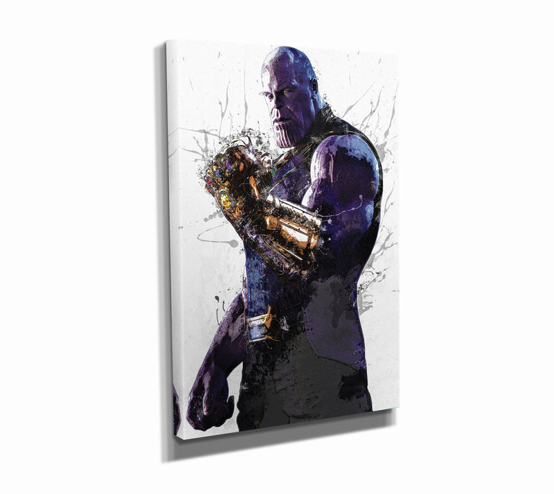 Thanos Poster Marvel Superhero Comics Painting Hand Made Posters Canvas Print Kids Wall Art Man Cave Gift Home Decor