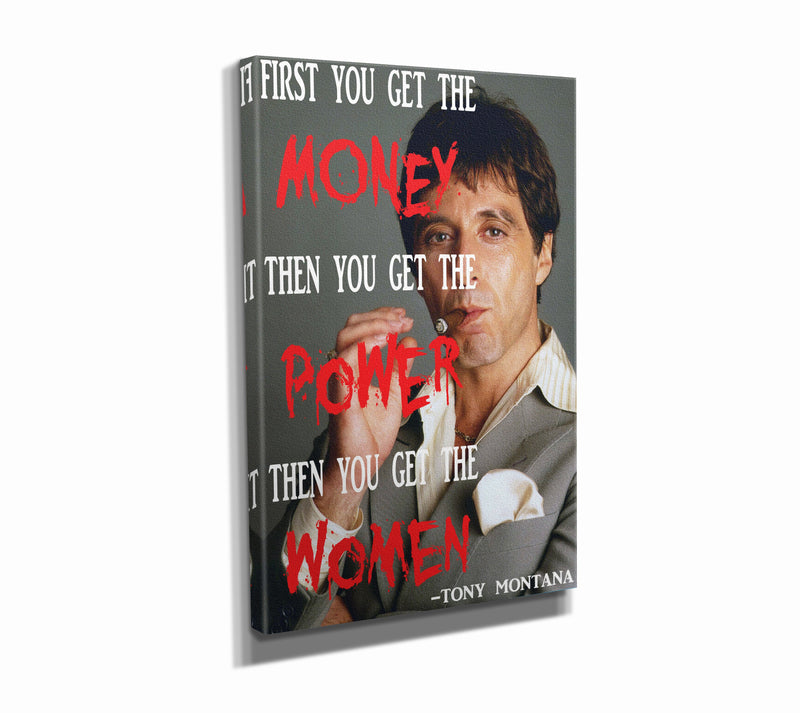 Scarface Poster Tony Montano Quote Hand Made Posters Canvas Print Wall Art Home Decor