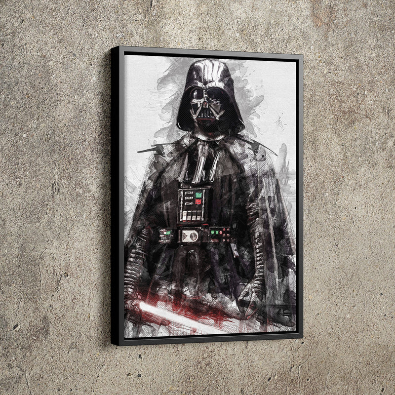 Darth Vader Poster Star Wars Movie Painting Hand Made Posters Canvas Print Kids Wall Art Man Cave Gift Home Decor