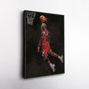 Michael Jordan Slam Dunk Canvas – Chicago Bulls Basketball Wall Art for Home & Man Cave