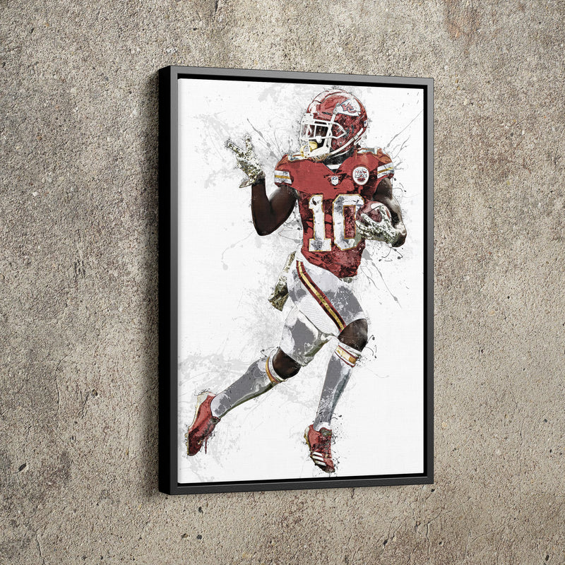 Tyreek Hill Art Poster Kansas City Chiefs Football Hand Made Posters Canvas Print Wall Art Man Cave Gift Home Kids Decor