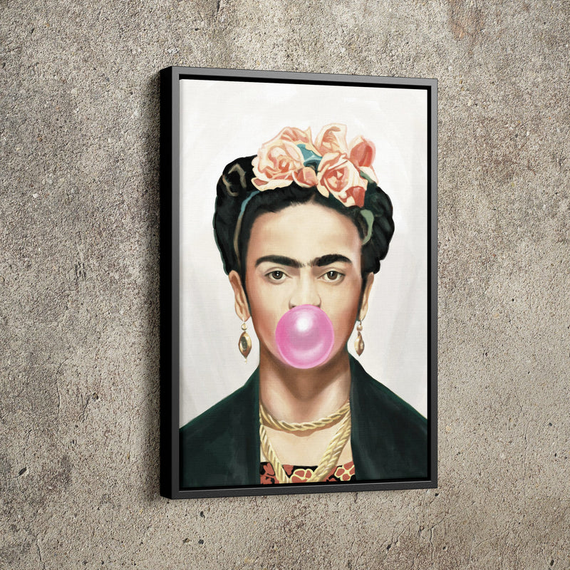 Frida Kahlo Gum Poster Painter Hand Made Posters Canvas Print Wall Art Home Decor