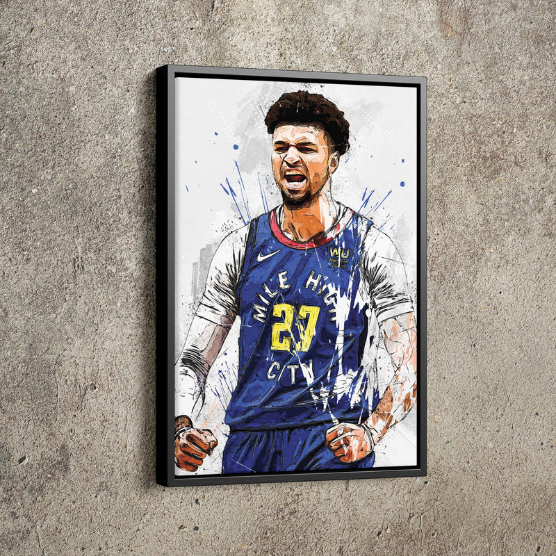 Jamal Murray Poster Denver Nuggets Basketball Hand Made Posters Canvas Print Wall Art Home Decor