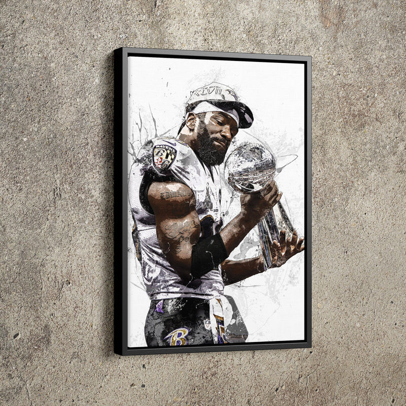 Ed Reed Poster Baltimore Ravens Football Hand Made Posters Canvas Print Kids Wall Art Home Man Cave Gift Decor