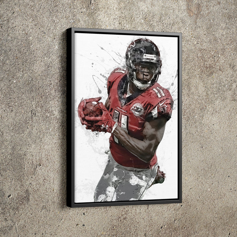 Julio Jones Art Poster Atlanta Falcons Football Hand Made Posters Canvas Print Kids Wall Art Home Man Cave Gift Decor