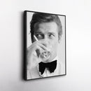Roger Moore Canvas Art – James Bond Smoking Wall Decor