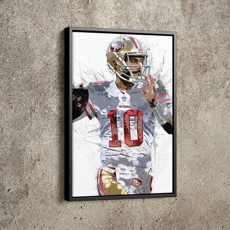 Jimmy Garoppolo Poster San Fransicso 49ers Football Hand Made Posters Canvas Print Kids Wall Art Home Man Cave Gift Decor