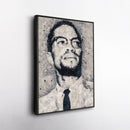 Malcolm X Canvas Art – Civil Rights Geometric Wall Decor
