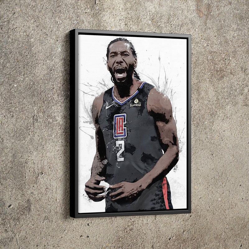 Kawhi Leonard Art Poster Los Angeles Clippers Basketball Hand Made Posters Canvas Print Kids Wall Art Man Cave Gift Home Decor