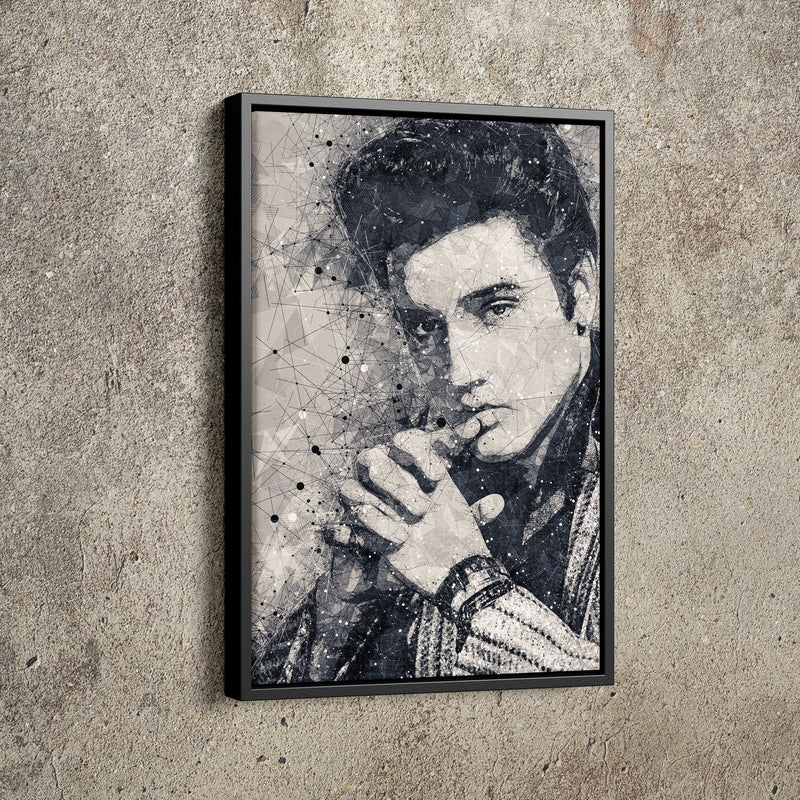 Elvis Presley Poster Singer Musician Geometrical Art Hand Made Posters Canvas Print Wall Art Home Decor