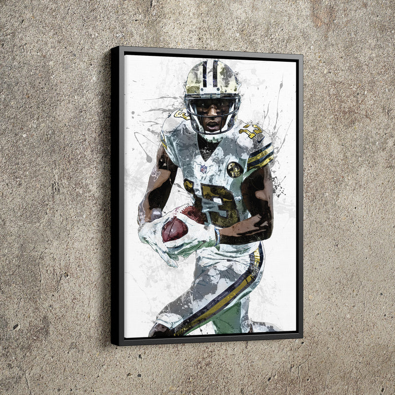 Michael Thomas Poster New Orleans Saints Football Hand Made Posters Canvas Print Wall Art Man Cave Gift Home Kids Decor