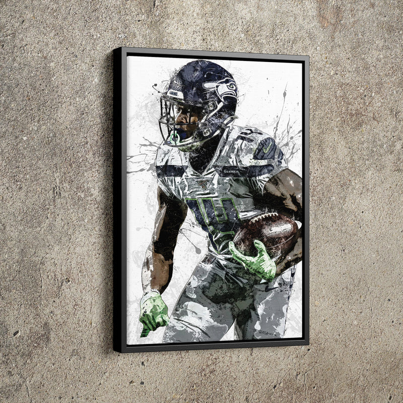 DK Metcalf Poster Seattle Seahawks Painting Football Hand Made Posters Canvas Print Kids Wall Art Home Man Cave Gift Decor