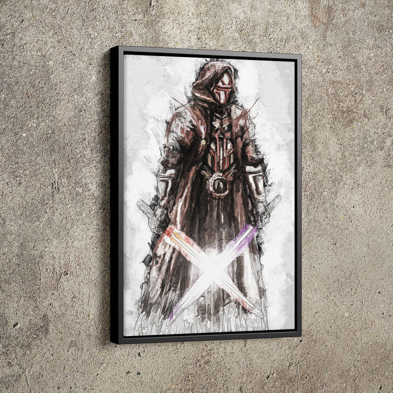 Darth Revan Poster Star Wars Painting Hand Made Posters Canvas Print Kids Wall Art Man Cave Gift Home Decor