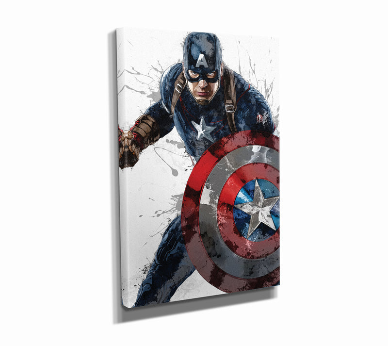 Captain America Poster Marvel Superhero Comics Painting Hand Made Posters Canvas Print Kids Wall Art Man Cave Gift Home Decor