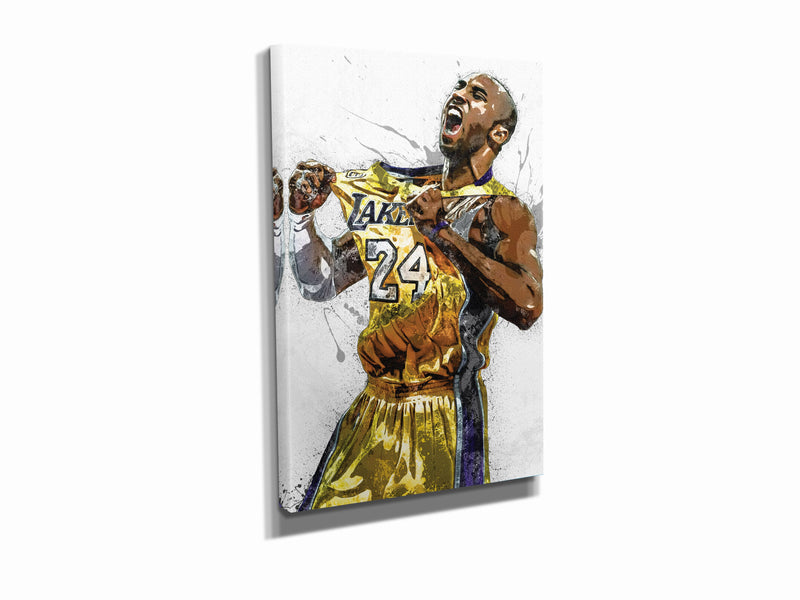 Kobe Bryant Poster Los Angeles Lakers Basketball Painting Hand Made Posters Canvas Print Kids Wall Art Man Cave Gift Home Decor